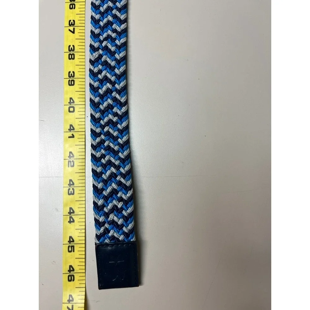 Under Armour Braided Golf Belt Mens Blue Grey Chevron Stretch 1267067 411